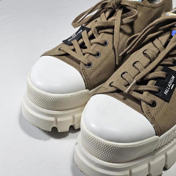 Palladium Revolt LO TX Olive Womens Size 8.5 - 40 Casual Platform Boot - Picture 4 of 10